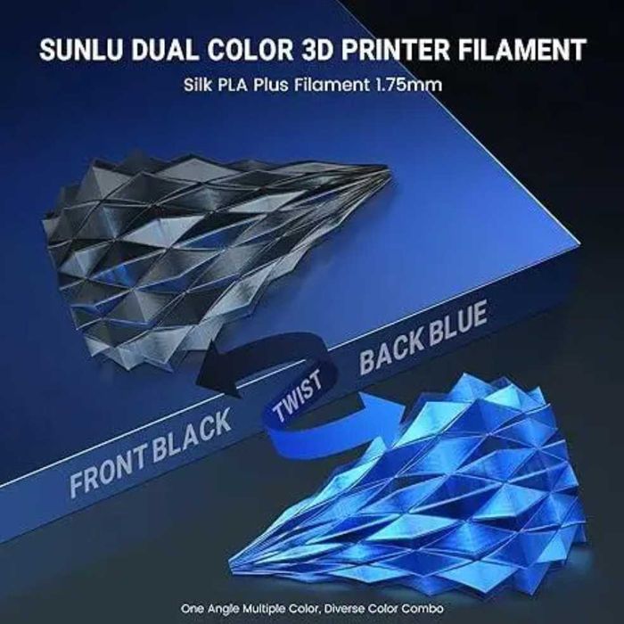 Пластик, філамент SUNLU Silk PLA Plus двокольорова шовкова нитка