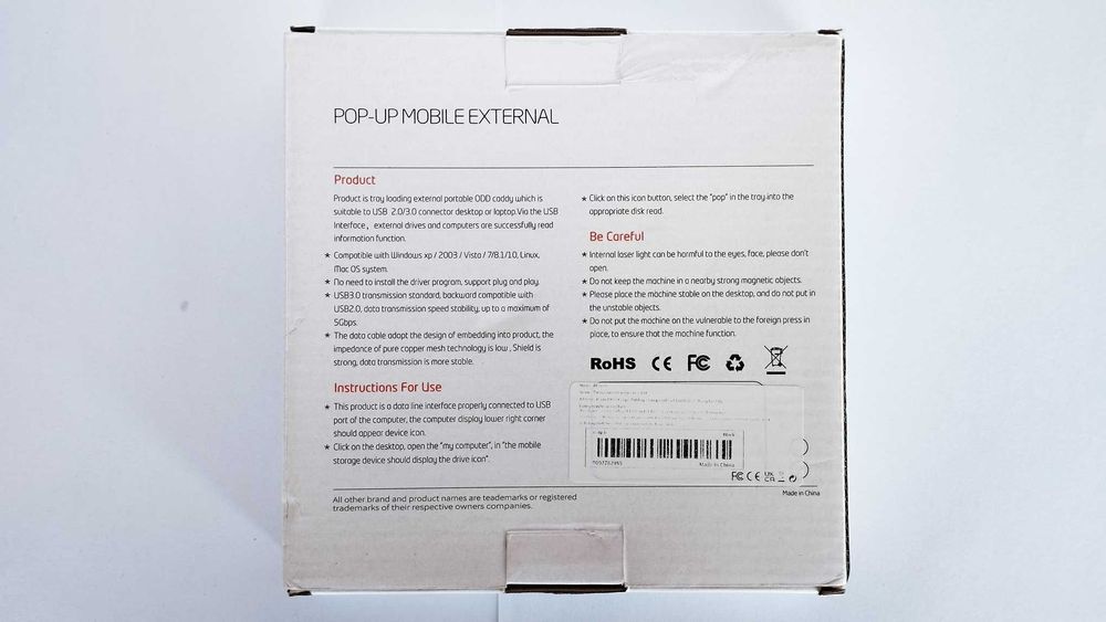 NOVO - External CD/DVD-ROM Reader/Writer64752202003587122