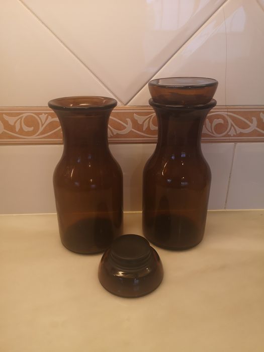 Conjunto frascos vidro