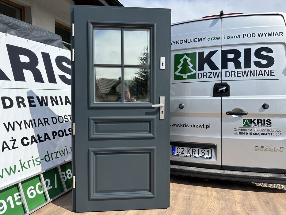 Drzwi zewnętrzne drewniane Angielskie NA WYMIAR dostawa montaż Polska