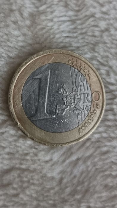 Moeda de 1euro de 1999 com erros de cunhagem