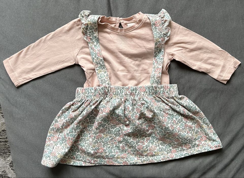 Komplet dla dziewczynki spódniczka i bluzka H&M 68