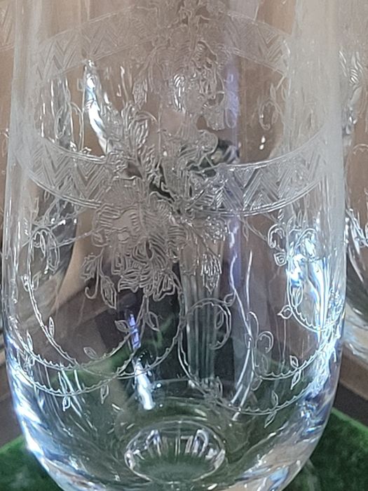 Антикварні келихи Baccarat "Louis XV" (1907 р.) — 4 шт. Кришталь.