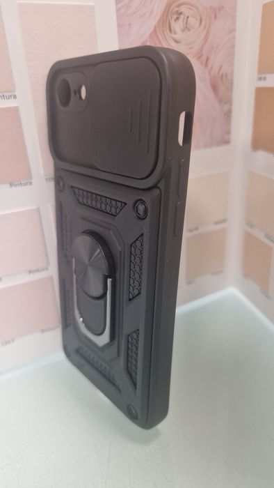 Slide Camera Armor Case do Iphone 7/8/SE 2020/SE 2022 Czarny + folia