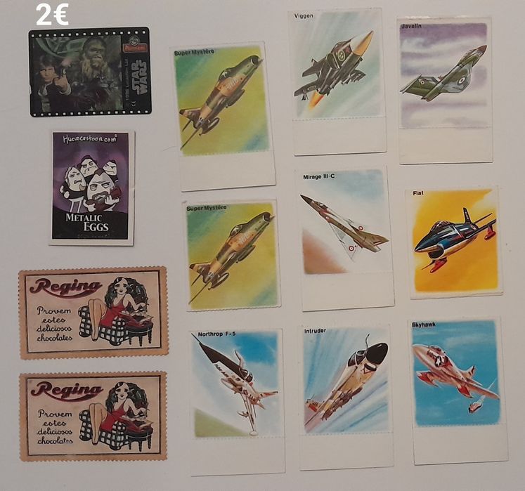 Cartas e autocolantes coleção