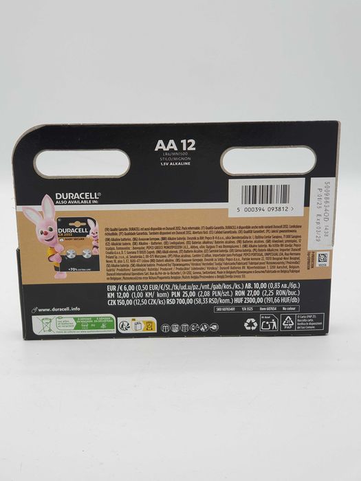 Bateria alkaliczna Duracell AA (R6) 12 szt.