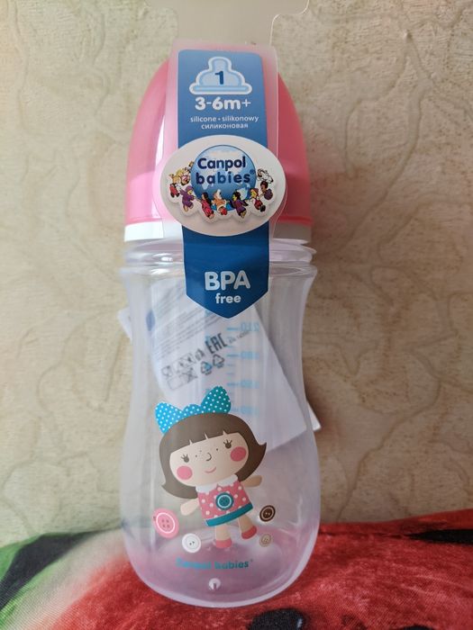 Бутилочка антиколікова нова 3-6+ Campol Babies