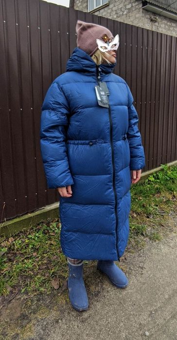 Пуховик синій довгий Finn Flare