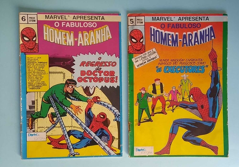 Revistas da DISTRI EDITORA e A.P.R. - Homem-Aranha e O Incrível Hulk