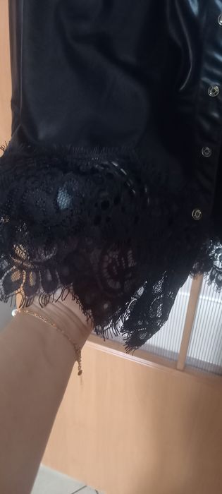 Koszula ekoskóra dishe z dodatkiem koronki