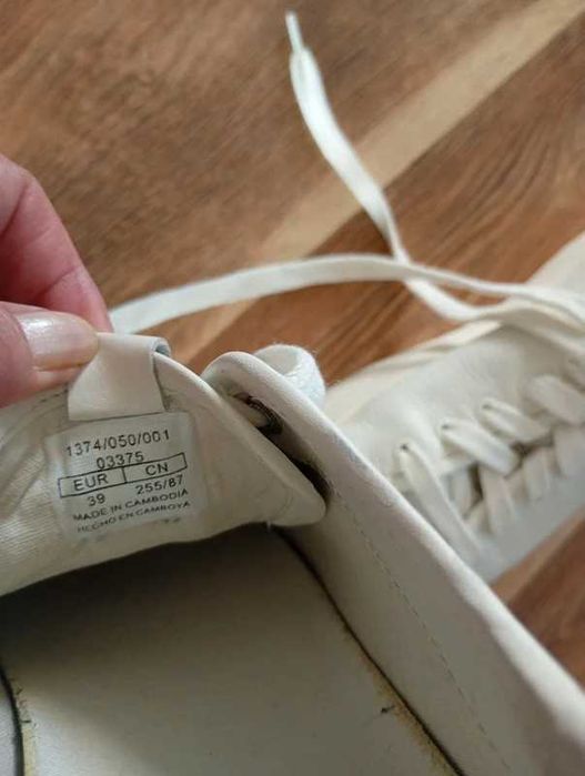 Massimo Dutti białe sneakersy skóra 39