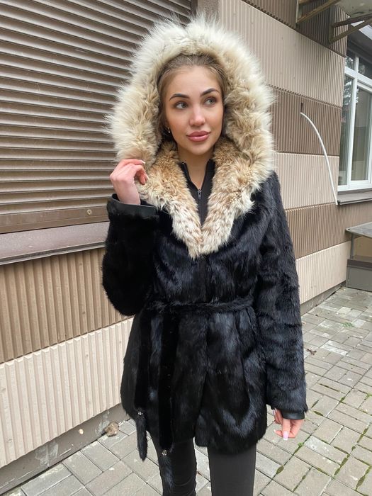Роскошная норковая шуба норка воротник рысь не куница не соболь