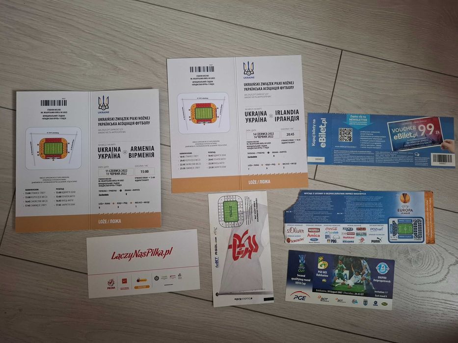 Ukraina, bilety kolekcjonerskie, program meczowy, naklejki EURO 2012