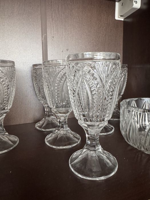 Хрустальные бокалы кришталеві бокали 7 шт