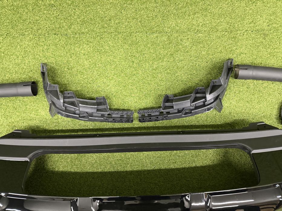 Накладка заднего бампера Диффузор SQ7 Audi Q7 4M Black дифузор насадки