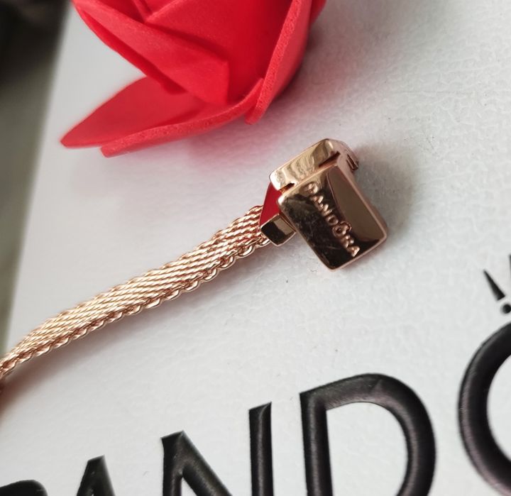 Bransoletka Pandora Reflexions rose gold rozmiar 17