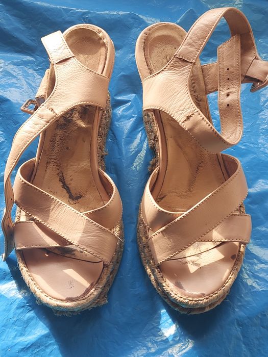 Sandałki na koturnie damskie rozmiar 38