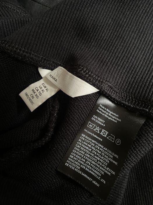 Czarne spodnie dresowe ciążowe XL 180 cm dresy ciązowe