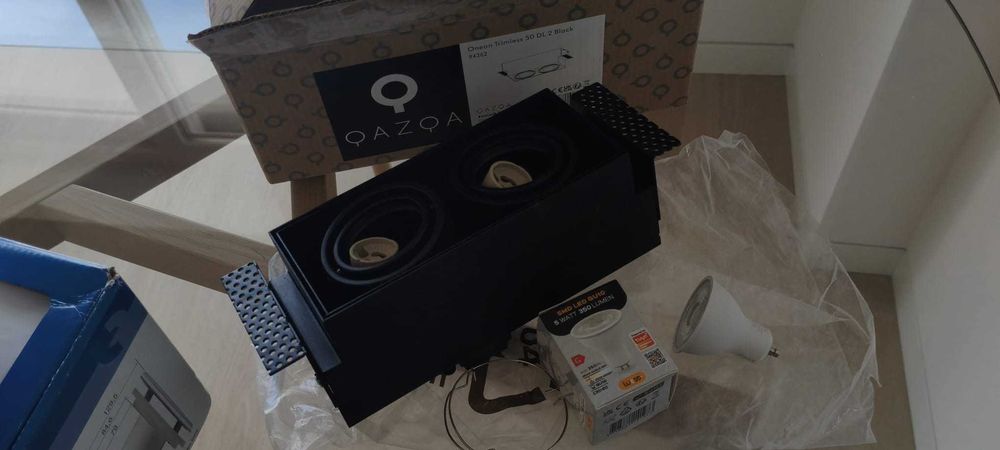 Foco embutido inteligente preto incl. 2 Wifi GU10 Trimless - Oneon 2