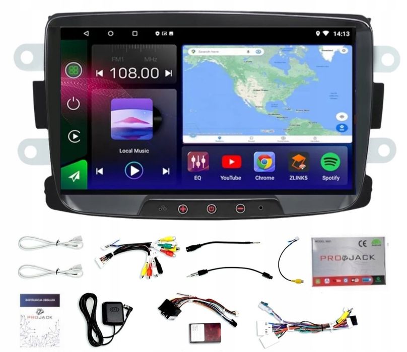 Radio nawigacja GPS android Dacia Duster 2012 - 2020 BT CARPLAY