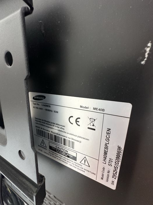 Samsung LH40MEB + profesjonalny stojak na kółkach