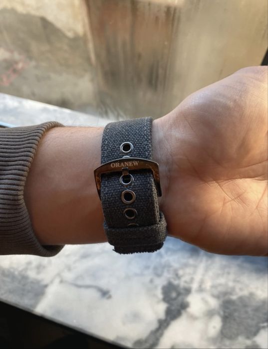 Relógio Oranew Quartz preto e cinzento