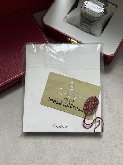 Cartier santos 40mm nowy z biała tarczą