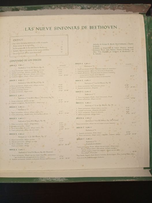 LAS 9 SINFONIAS DE BEETHOVAN, Selecções Readers Digest	7x Vinil 1962
