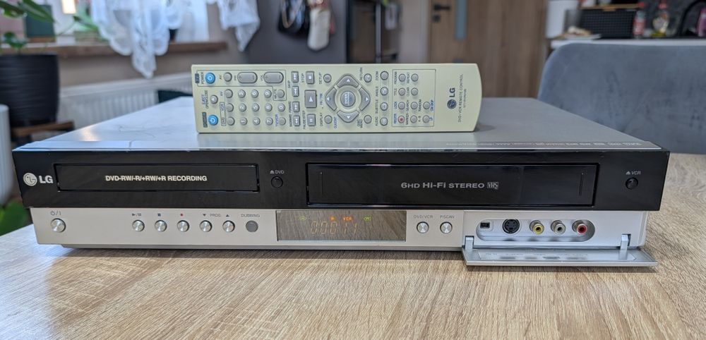 LG RC 185 #Nagrywarka DVD VHS #6HD #Hi-Fi Stereo #DivX #DV #Pilot #Przegrywanie VHS na DVD