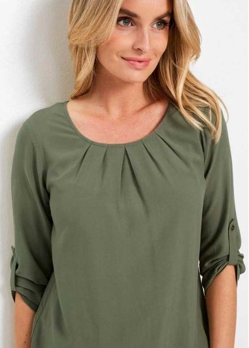BPC bluzka tunika khaki oliwka 52 54 pachy 140 cm wiskoza