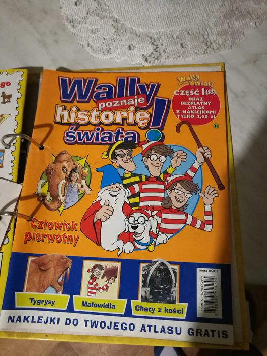 Wally Poznaje historię świata 5 numerów segregator naklejki