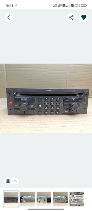 OKAZJA! Peugeot 307 CC Radio CD MP3 Nawigacja rok 2005r..
