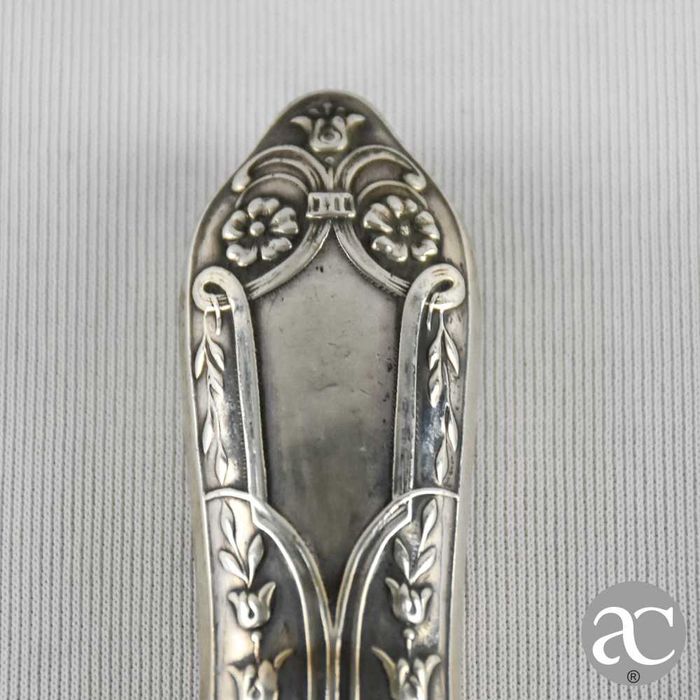 Gancho para botões / cordões (buttonhook) em prata, finais séc. XIX