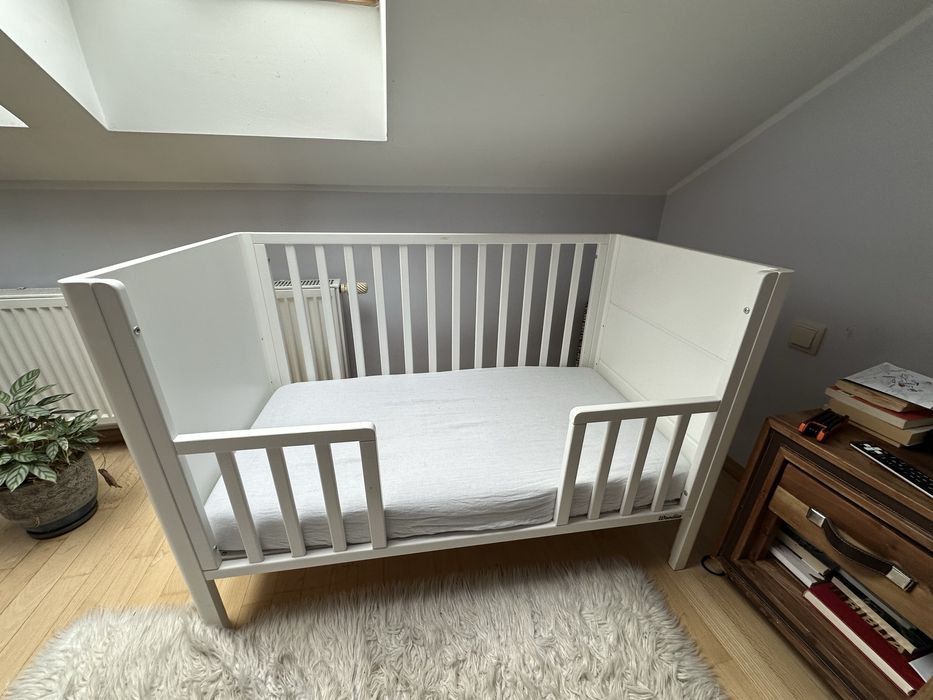 Łóżeczko niemowlęco - dziecięce 0-3, Woodies, z materacem