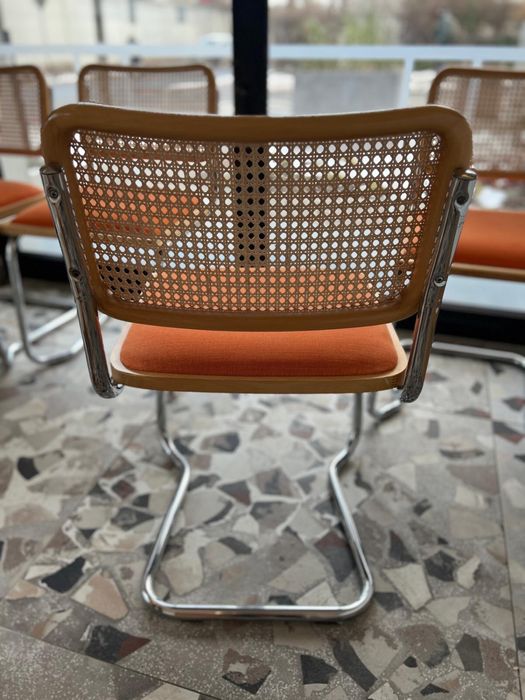 7 Ratanowych krzeseł w stylu Cesca – design Marcela Breuera, Bauhaus, vintage