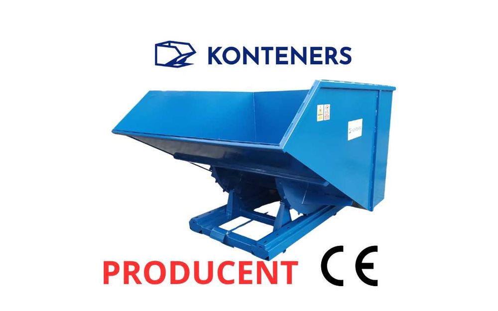Kontener samowyładowczy do wózka widłowego/ KOLEBA/ KOLIBA/ pojemnik metalowy , drewno, odpady CNC 3,1 m3