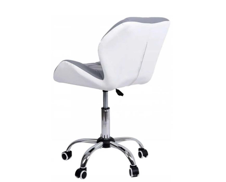 Кресло серое+белое компьютерное офисное Demure стул для мастера