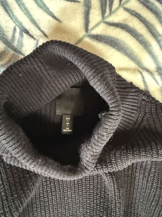 Czarny gruby golf H&M