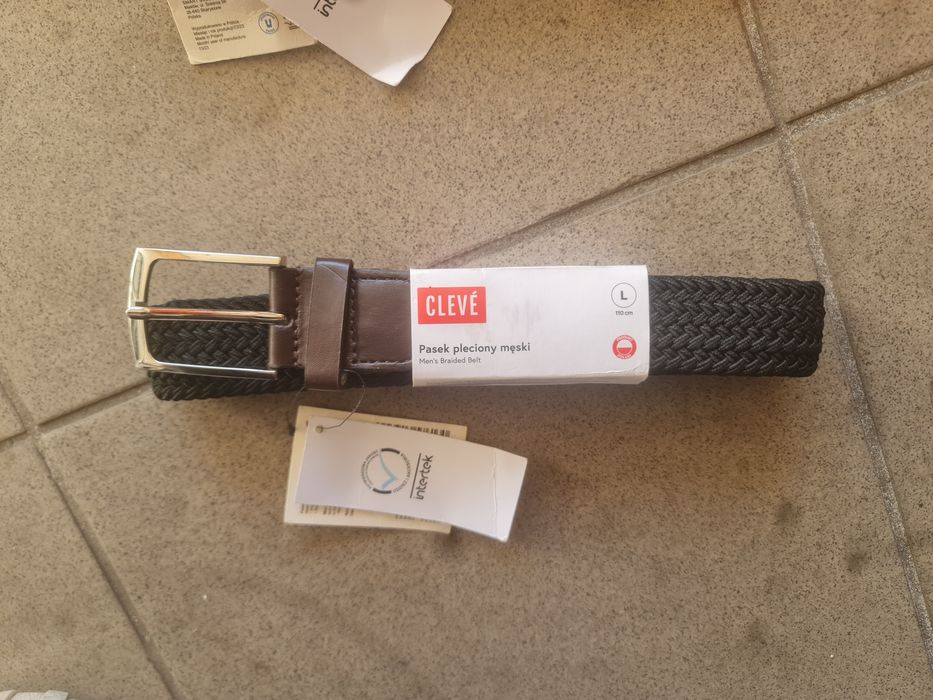 Pasek pleciony męski L 110cm