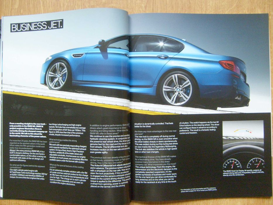 BMW M5 F10 + BMW M3 E92 & E93 - 2 prospekty 2012, stan BDB, 106 stron !!! Przesyłka GRATIS  !
