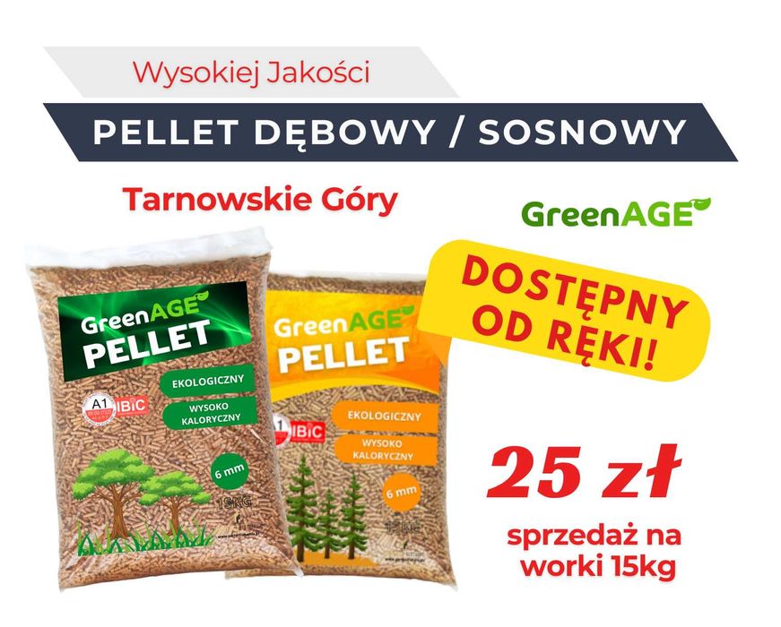 Ekologiczny PELLET Drzewny - Dębowy od producenta - Worek 15 KG