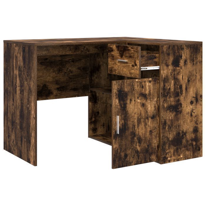 Vidaxl Biurko Narożne Wędzone Dębowe 102X88X75 Cm Drewno Inżynieryjne