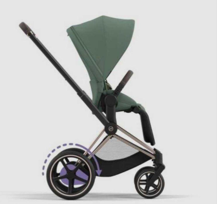 Cybex e-Priam 4.0 - elektryczny wózek spacerowy | Leaf Green