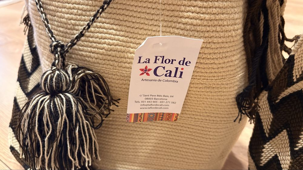 La Flor De Cali Torba Worek Handmade Nowa