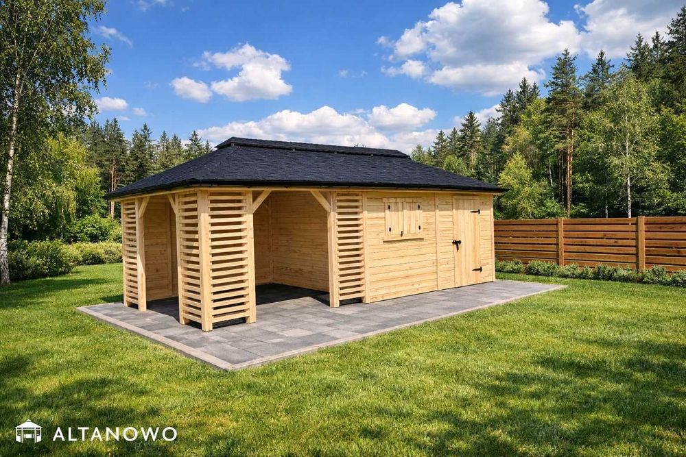 Domek 2w1 domek ogrodowy + altana drewniana | producent