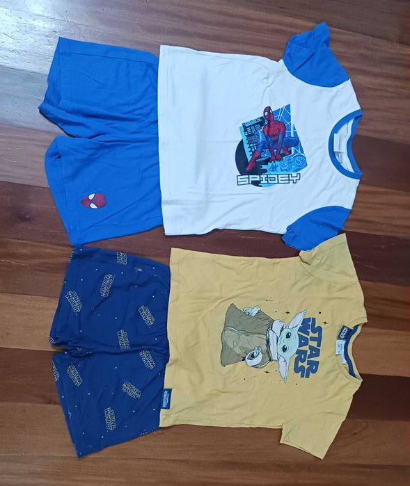 Conjunto de 2 pijamas para criança - 5/6 anos