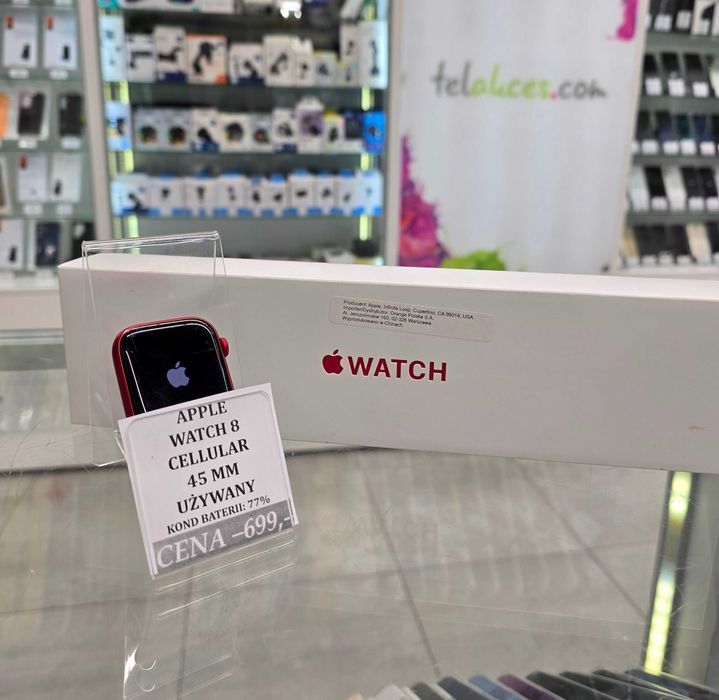 Apple Watch 8 Cellular 45mm Bat. 77% Telakces Felicity *Raty 0%