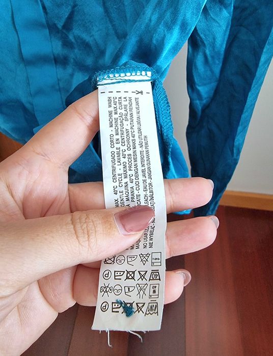 Camisa azul elétrico/ vibrante Zara, tamanho XS