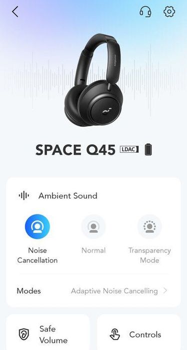 Навушники Anker SoundCore Space Q45. Hi-Res/LDAC. Білі / Сині. Нові.
