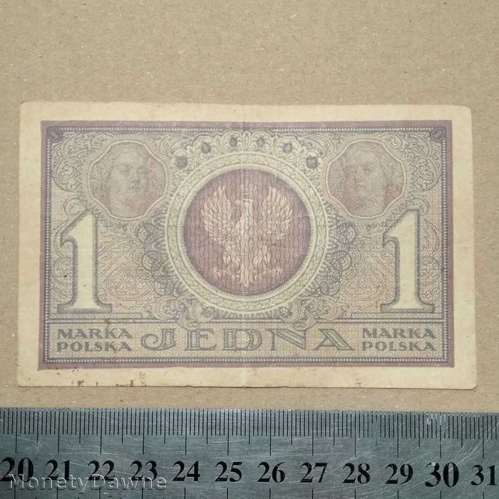 Banknot 1 marka polska 1919 seria IBK